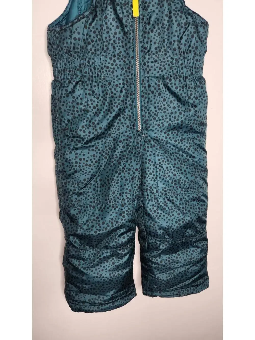 Carters Snow Bib Pants Toddler Girls 3T Teal Black Dot Insulated Winter